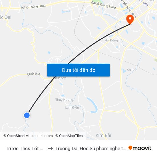 Trước Thcs Tốt Động 50m to Truong Dai Hoc Su pham nghe thuat trung uong map