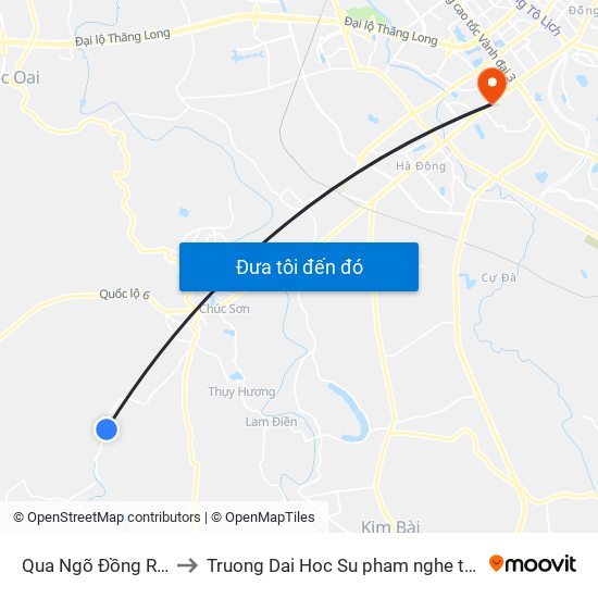 Qua Ngõ Đồng Rằng 50m to Truong Dai Hoc Su pham nghe thuat trung uong map