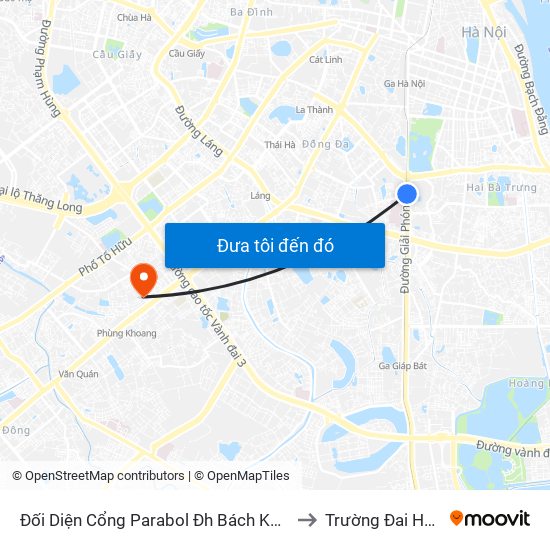 Đối Diện Cổng Parabol Đh Bách Khoa - 64 Giải Phóng to Trường Đai Học Hà Nội map