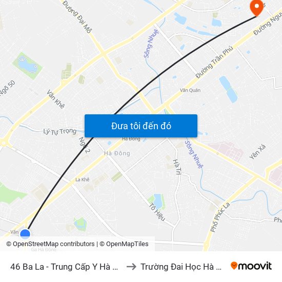 46 Ba La - Trung Cấp Y Hà Nội to Trường Đai Học Hà Nội map