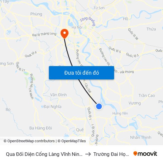 Qua Đối Diện Cổng Làng Vĩnh Ninh 50m - Dt428 to Trường Đai Học Hà Nội map
