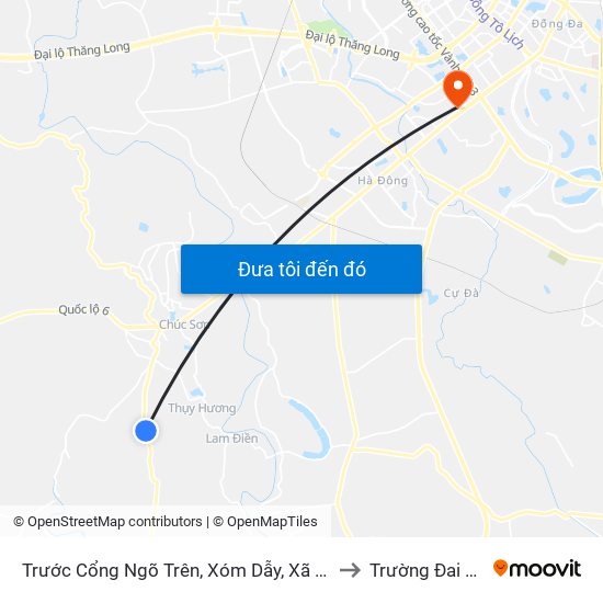 Trước Cổng Ngõ Trên, Xóm Dẫy, Xã Đại Yên 20m - Tỉnh Lộ 419 to Trường Đai Học Hà Nội map