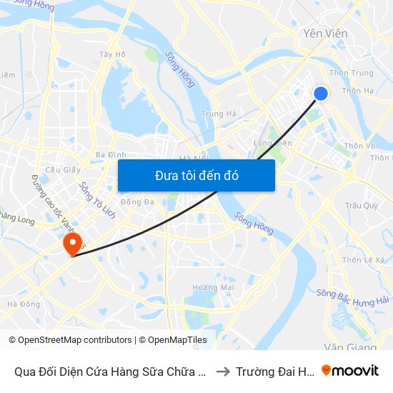 Qua Đối Diện Cửa Hàng Sữa Chữa Xe Máy Hùng Phi 30m to Trường Đai Học Hà Nội map