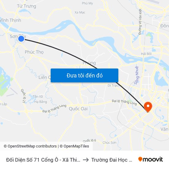 Đối Diện Số 71 Cổng Ô - Xã Thiều Xuân to Trường Đai Học Hà Nội map