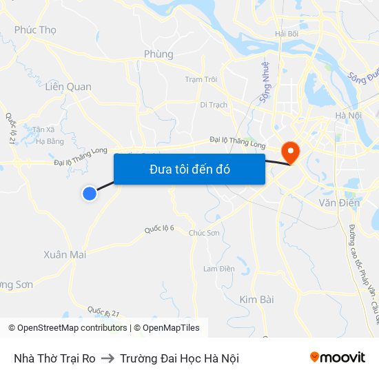 Nhà Thờ Trại Ro to Trường Đai Học Hà Nội map