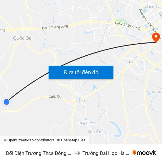 Đối Diện Trường Thcs Đông Sơn to Trường Đai Học Hà Nội map