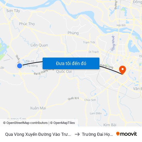 Qua Vòng Xuyến Đường Vào Trường Đh Fpt 50m to Trường Đai Học Hà Nội map