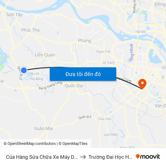 Của Hàng Sửa Chữa Xe Máy Duẩn An to Trường Đai Học Hà Nội map