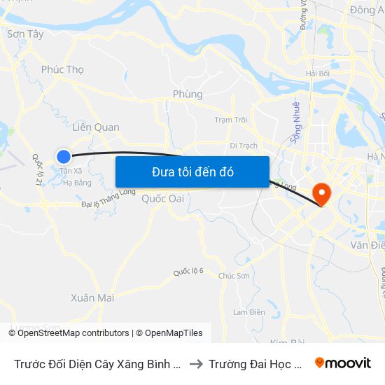 Trước Đối Diện Cây Xăng Bình Yên 20m to Trường Đai Học Hà Nội map