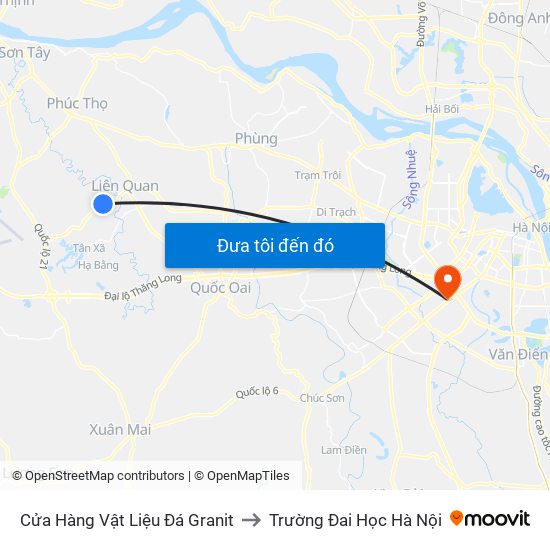 Cửa Hàng Vật Liệu Đá Granit to Trường Đai Học Hà Nội map