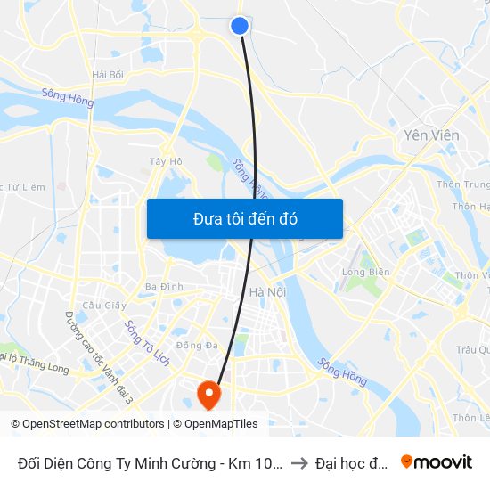 Đối Diện Công Ty Minh Cường - Km 10+960 Quốc Lộ 3 to Đại học đại nam map
