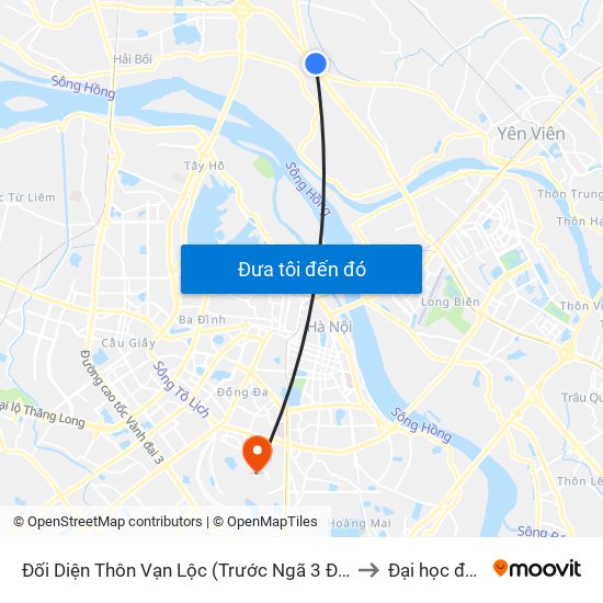 Đối Diện Thôn Vạn Lộc (Trước Ngã 3 Đường Tránh Ql5) to Đại học đại nam map