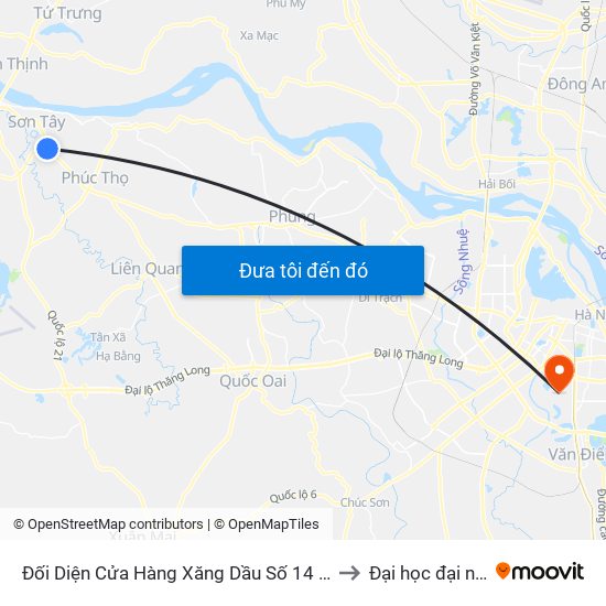 Đối Diện Cửa Hàng Xăng Dầu Số 14 - Ql32 to Đại học đại nam map