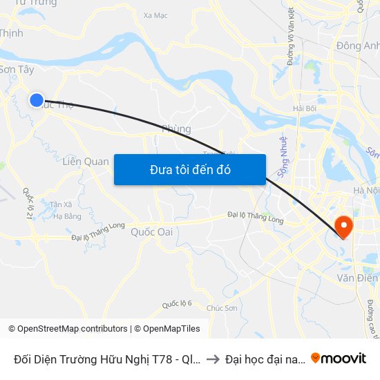 Đối Diện Trường Hữu Nghị T78 - Ql32 to Đại học đại nam map