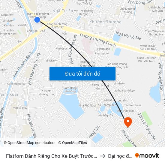 Flatfom Dành Riêng Cho Xe Buýt Trước Nhà 45 Đường Láng to Đại học đại nam map