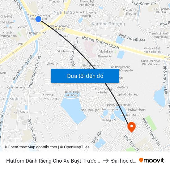 Flatfom Dành Riêng Cho Xe Buýt Trước Nhà 80 Đường Láng to Đại học đại nam map