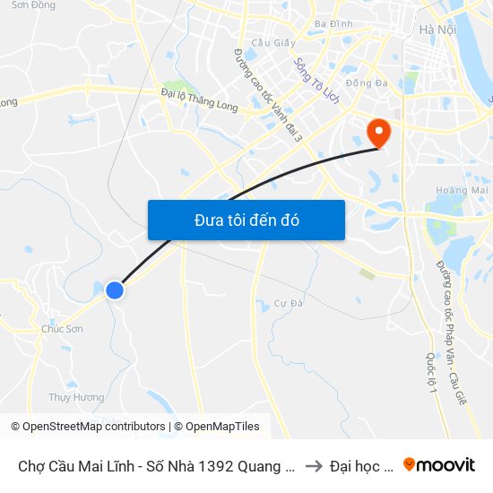 Chợ Cầu Mai Lĩnh - Số Nhà 1392 Quang Trung (Hà Đông), Quốc Lộ 6 to Đại học đại nam map