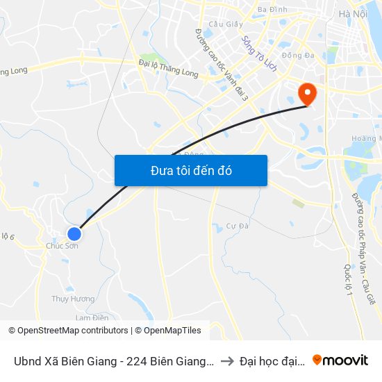 Ubnd Xã Biên Giang - 224 Biên Giang, Quốc Lộ 6 to Đại học đại nam map