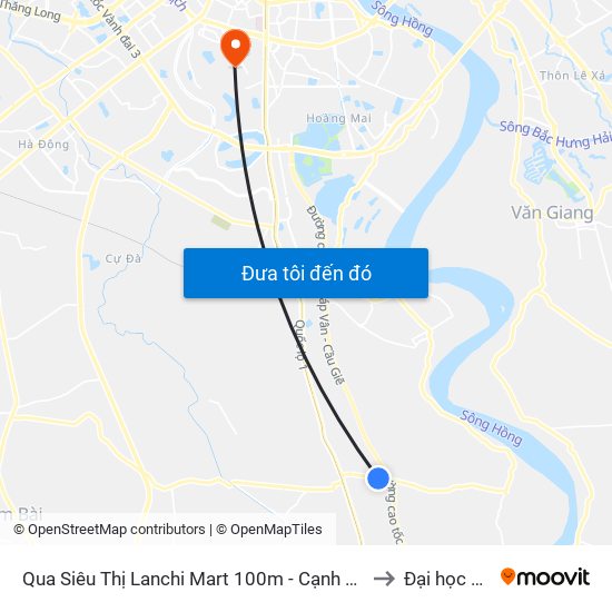 Qua Siêu Thị Lanchi Mart 100m - Cạnh Cột Mốc H1/13 - Tl 427 to Đại học đại nam map