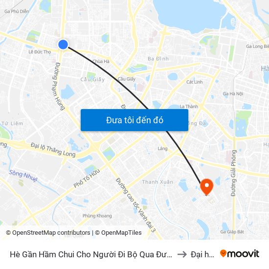 2b Phạm Văn Đồng to Đại học đại nam map