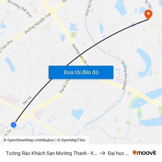 Tường Rào Khách Sạn Mường Thanh - Kđt Xa La - Đường Phúc La to Đại học đại nam map