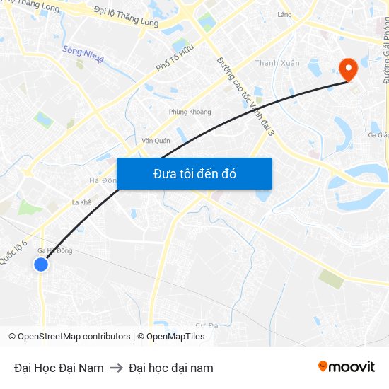 Đại Học Đại Nam to Đại học đại nam map