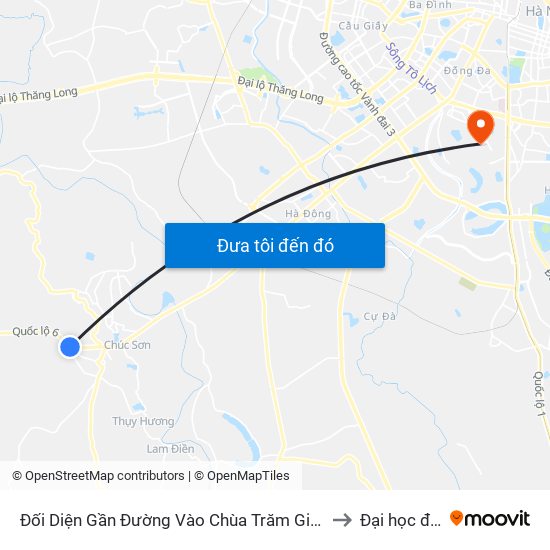 Đối Diện Gần Đường Vào Chùa Trăm Gian 100m - Quốc Lộ 6 to Đại học đại nam map