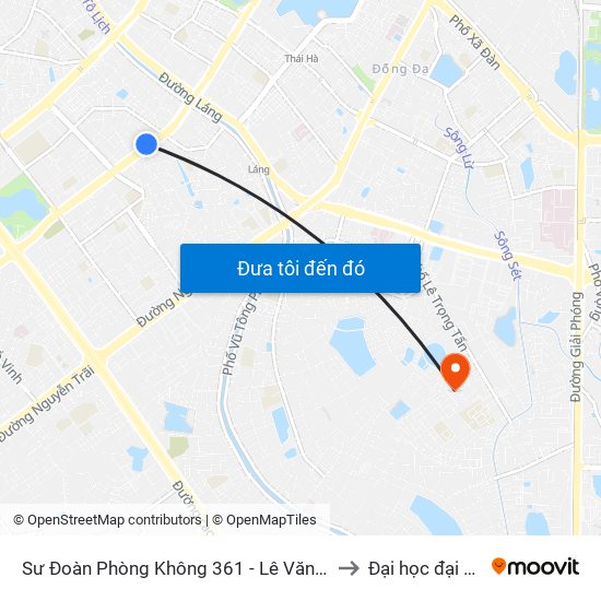 Sư Đoàn Phòng Không 361 - Lê Văn Lương to Đại học đại nam map