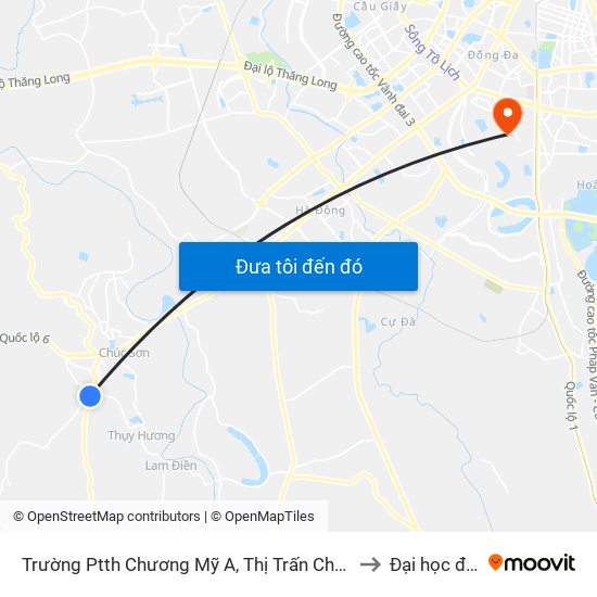 Trường Ptth Chương Mỹ A, Thị Trấn Chúc Sơn - Tỉnh Lộ 419 to Đại học đại nam map