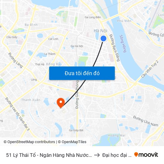 51 Lý Thái Tổ - Ngân Hàng Nhà Nước Việt Nam to Đại học đại nam map