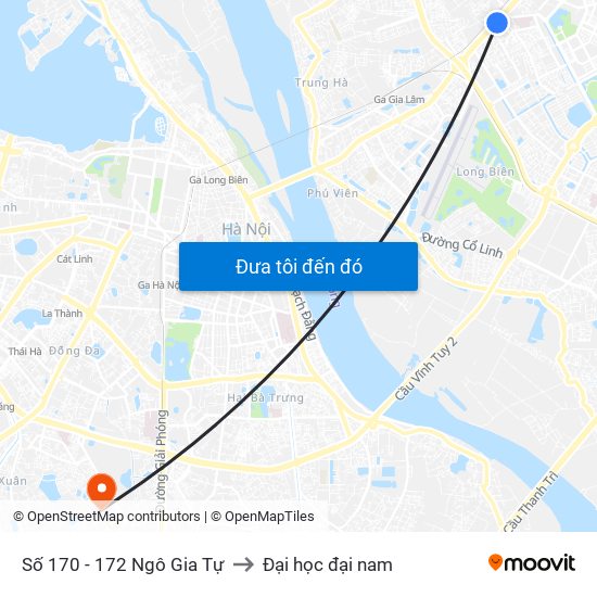 Số 170 - 172 Ngô Gia Tự to Đại học đại nam map