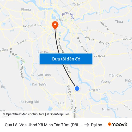 Qua Lối Vòa Ubnd Xã Minh Tân 70m (Đối Diện Cửa Hàng Nhựa Tiền Phong) - Dt428 to Đại học đại nam map