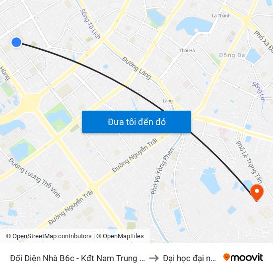 Đối Diện Nhà B6c - Kđt Nam Trung Yên to Đại học đại nam map