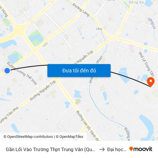 Gần Lối Vào Trường Thpt Trung Văn (Qua Ngã 4 Lương Thế Vinh - Tố Hữu) to Đại học đại nam map