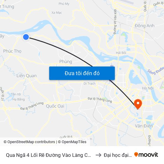 Qua Ngã 4  Lối Rẽ Đường Vào Làng Cẩm Đình 30m to Đại học đại nam map