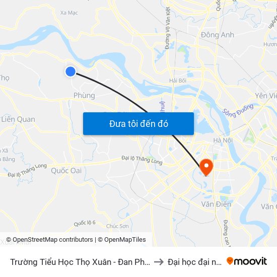 Trường Tiểu Học Thọ Xuân - Đan Phượng to Đại học đại nam map