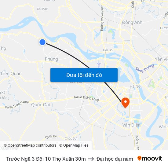 Trước Ngã 3 Đội 10 Thọ Xuân 30m to Đại học đại nam map