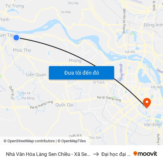 Nhà Văn Hóa Làng Sen Chiều - Xã Sen  Phương to Đại học đại nam map