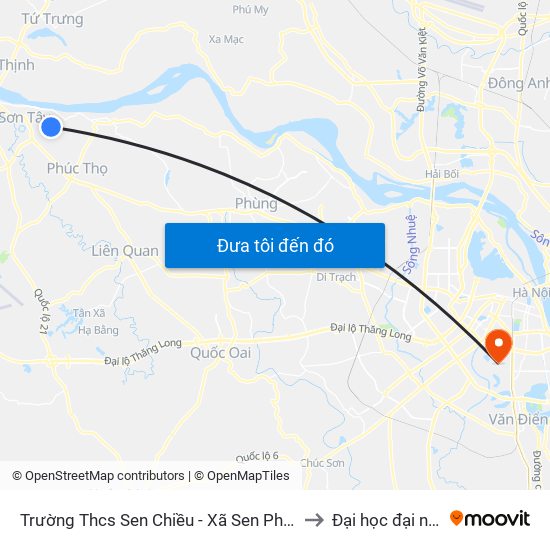 Trường Thcs Sen Chiều - Xã Sen Phương to Đại học đại nam map