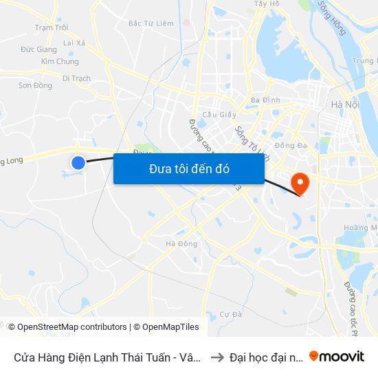 Cửa Hàng Điện Lạnh Thái Tuấn - Vân Lũng to Đại học đại nam map