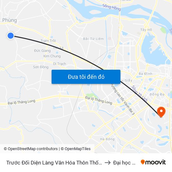 Trước Đối Diện Làng Văn Hóa Thôn Thống Nhất, Cát Quế 50m to Đại học đại nam map