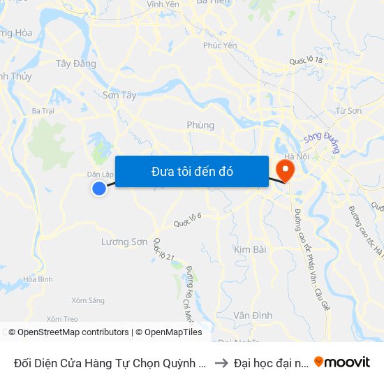 Đối Diện Cửa Hàng Tự Chọn Quỳnh Lương to Đại học đại nam map