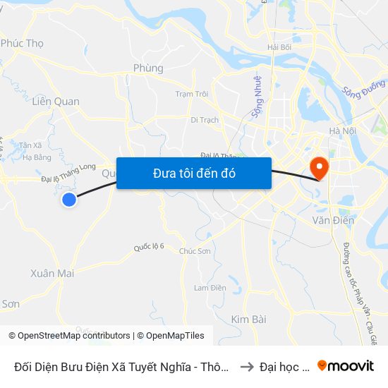 Đối Diện Bưu Điện Xã Tuyết Nghĩa - Thôn Đồng Sơn - Xã Tuyết Nghĩa to Đại học đại nam map