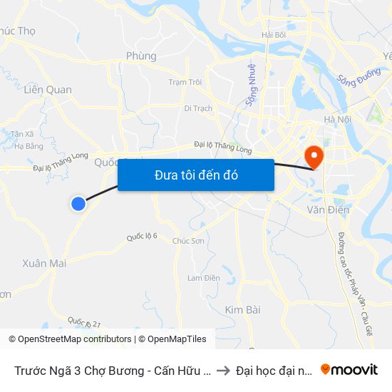 Trước Ngã 3 Chợ Bương - Cấn Hữu 30m to Đại học đại nam map