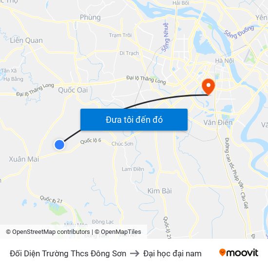 Đối Diện Trường Thcs Đông Sơn to Đại học đại nam map