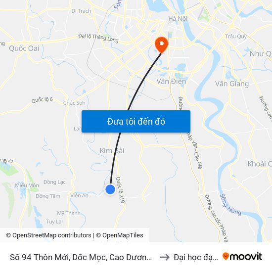 Số 94 Thôn Mới, Dốc Mọc, Cao Dương - Tỉnh Lộ 429 to Đại học đại nam map