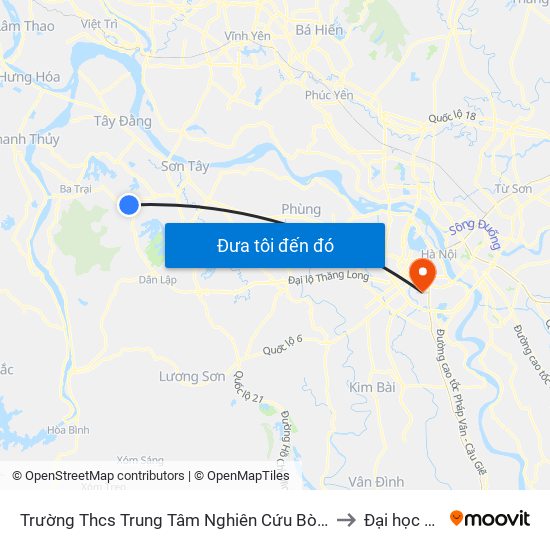 Trường Thcs Trung Tâm Nghiên Cứu Bò Và Đồng Cỏ Ba Vì, Đt87 to Đại học đại nam map