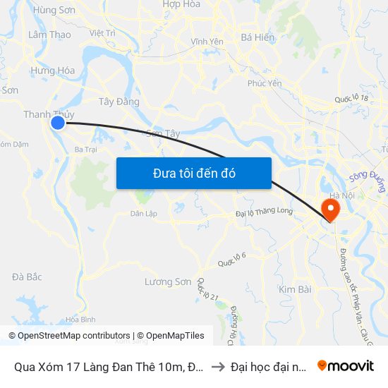 Qua Xóm 17 Làng Đan Thê 10m, Đt86 to Đại học đại nam map