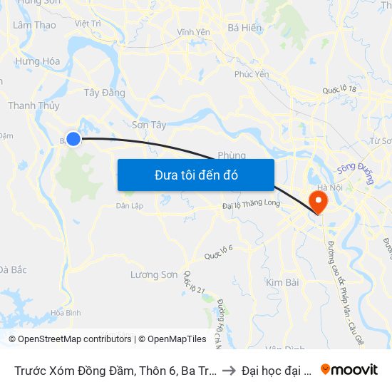 Trước Xóm Đồng Đầm, Thôn 6, Ba Trại, Ba Vì to Đại học đại nam map