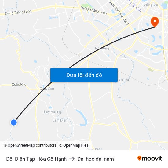 Đối Diện Tạp Hóa Cô Hạnh to Đại học đại nam map